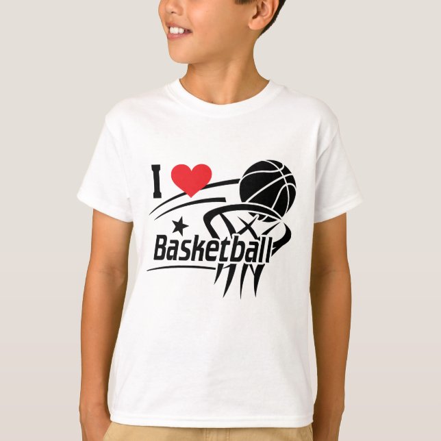 T-shirt I Love basket-ball (Devant)