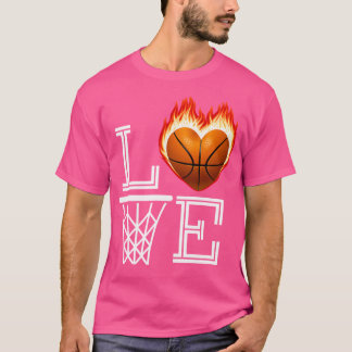 T-shirt I Love Basketball Basketball Lover Don Pour Les Fe