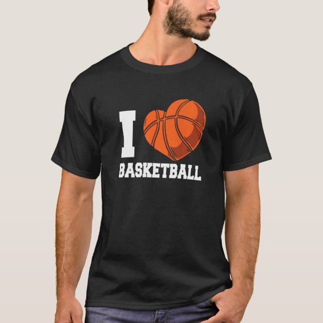 T-shirt I Love Basketball Coach Match Team Player   (Devant)