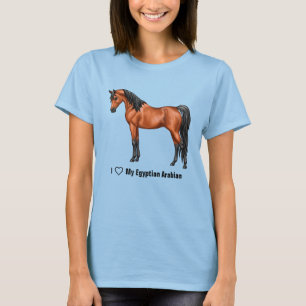 T-shirt I Love Bay Egyptian Arabian Horses