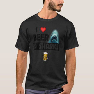 T-shirt I Love Beer and Sharks Drinking Great White Ocean