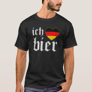 T-shirt I Love Beer Oktoberfest Prost Bière Allemande Boir