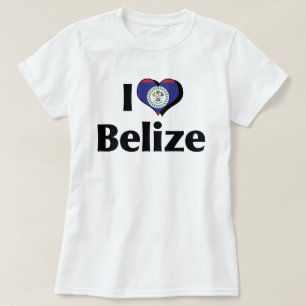 T-shirt I Love Belize Flag