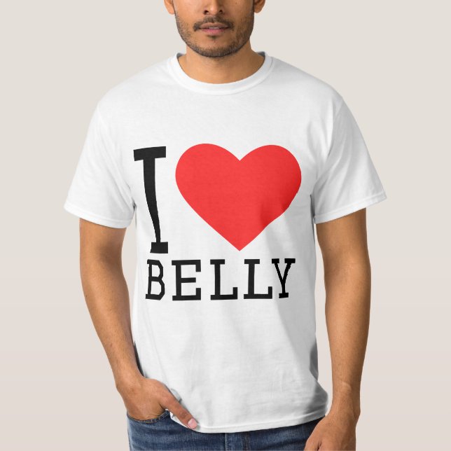 T-shirt I love belly (Devant)
