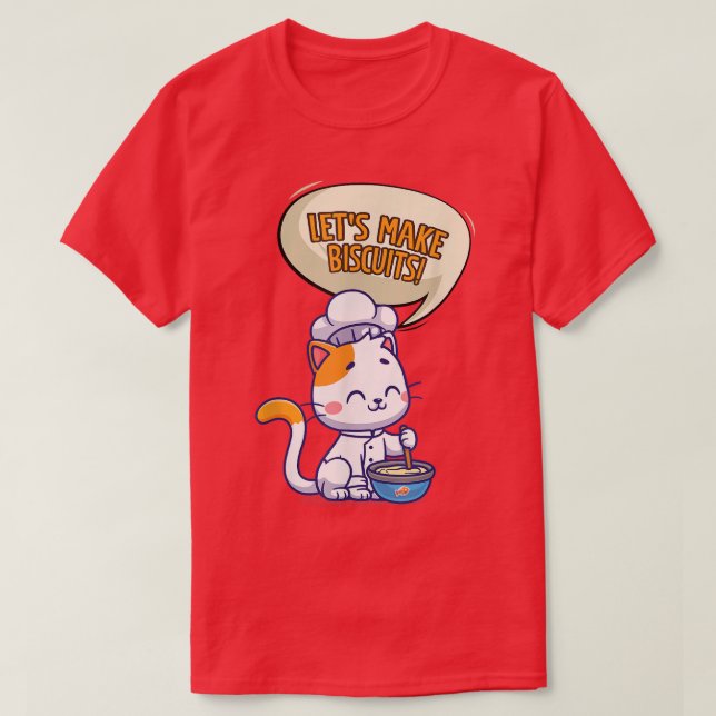 T-shirt I Love Biscuits Biscuits Biscuits 1960 (Design devant)