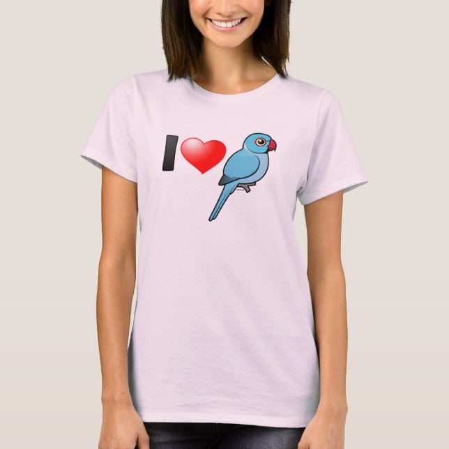 T-shirt I Love Blue Indian Ringnecks (Devant)