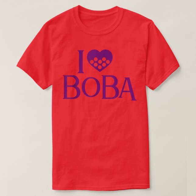 T-shirt I Love Boba Tea Bubble Tea Drinkers Funny Cute Bob (Design devant)