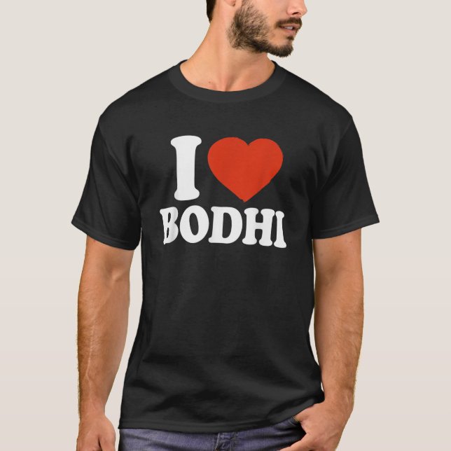 T-shirt I Love Bodhi I Heart Bodhi Red Heart Valentine (Devant)