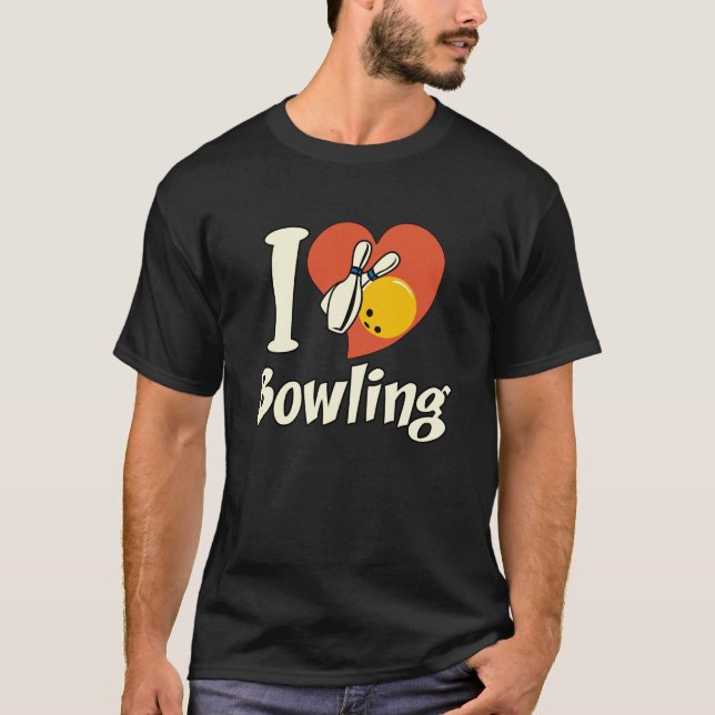 T-shirt i love bowling (Devant)