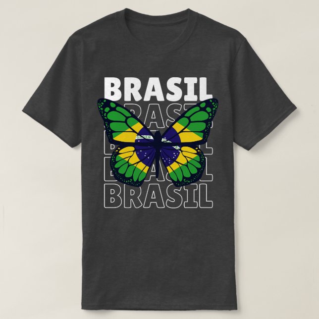 T-shirt I Love Brazil Brésil Drapeau Brésilien Fierté (Design devant)