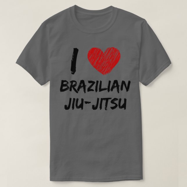 T-shirt I Love brésilien jiujitsu 1 (Design devant)