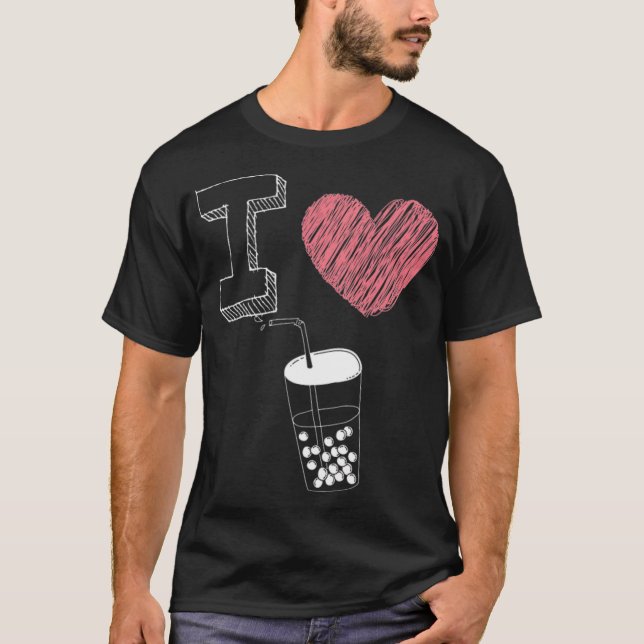 T-shirt I Love Bubble Tea tante (Devant)