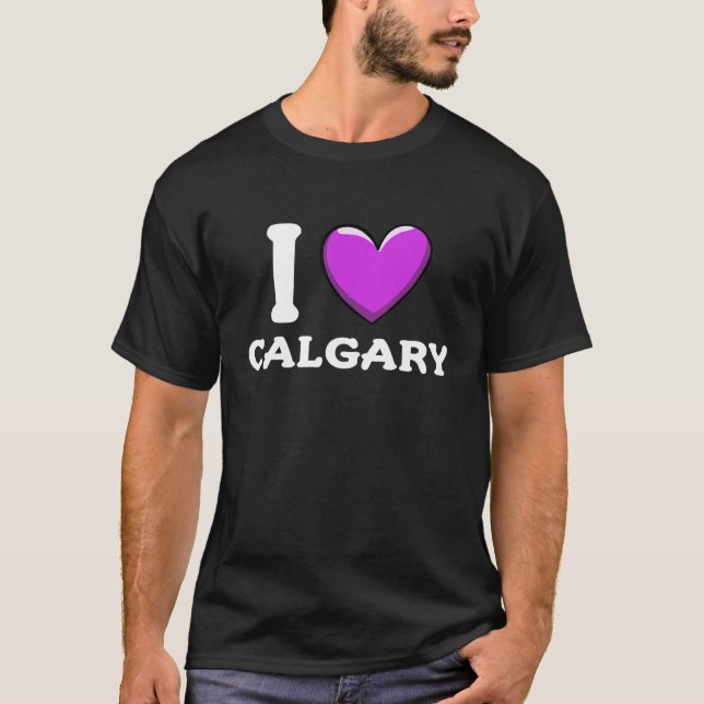 T-shirt I Love Calgary Canada (Devant)
