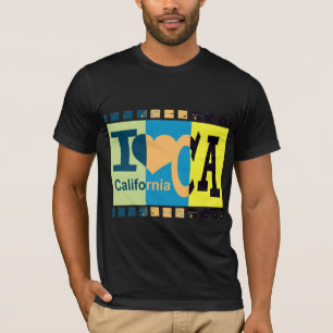 T-shirt I love California - Pop art 2