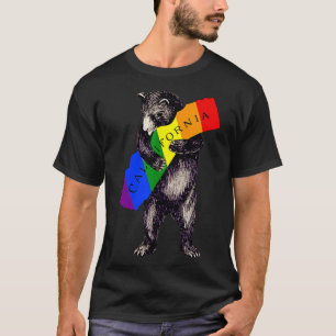 T-shirt I Love California Rainbow Flag Cali Bear Hug CA St