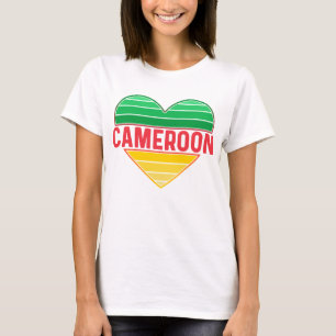 T-shirt I Love Cameroon, Coeur camerounais