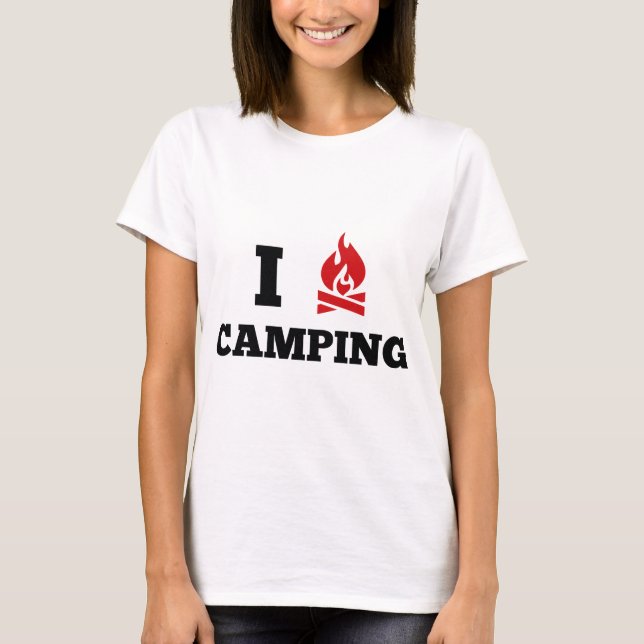 T-shirt I Love Camping (Devant)