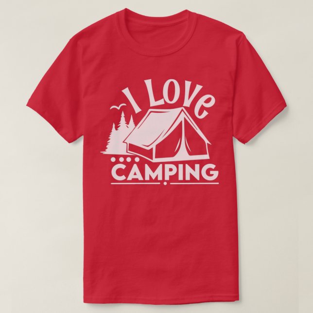 T-shirt I Love Camping Funny Camping (Design devant)