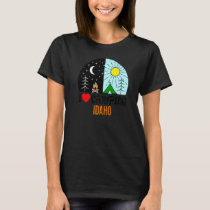 T-shirt I Love Camping Idaho Amérique Extérieur Nature Ran