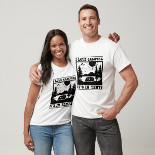 T-shirt I Love Camping It's In Tentes