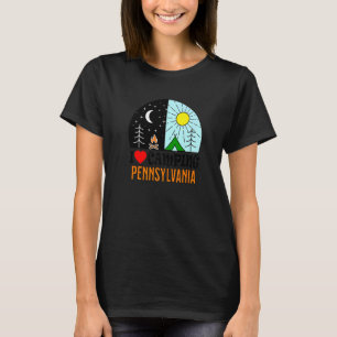 T-shirt I Love Camping Pennsylvania America Outdoors Natur