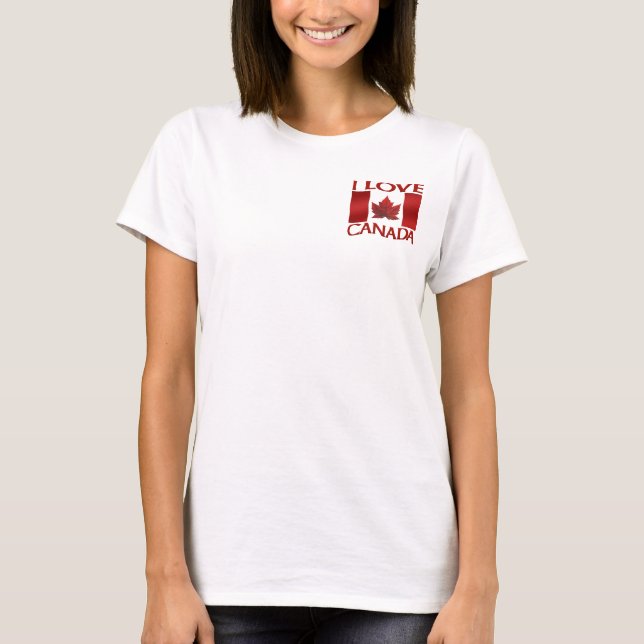 T-shirt I Love Canada Chemise de golf féminin Canada Polo  (Devant)