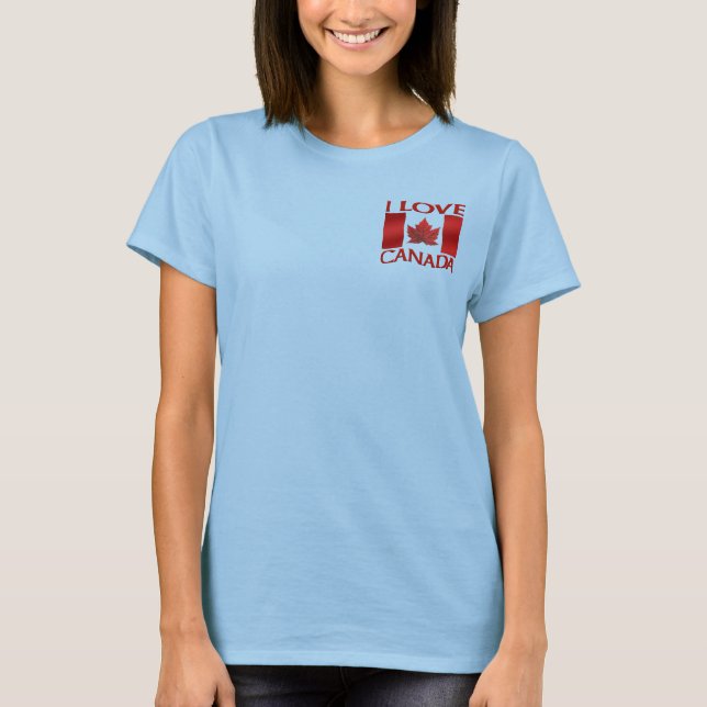 T-shirt I Love Canada Chemise de golf féminin Canada Polo  (Devant)