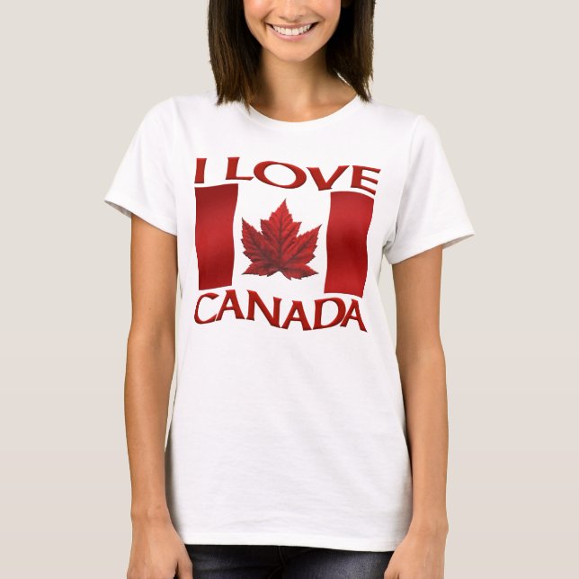 T-shirt I Love Canada Débardeur féminine Canada Souvenir T (Devant)