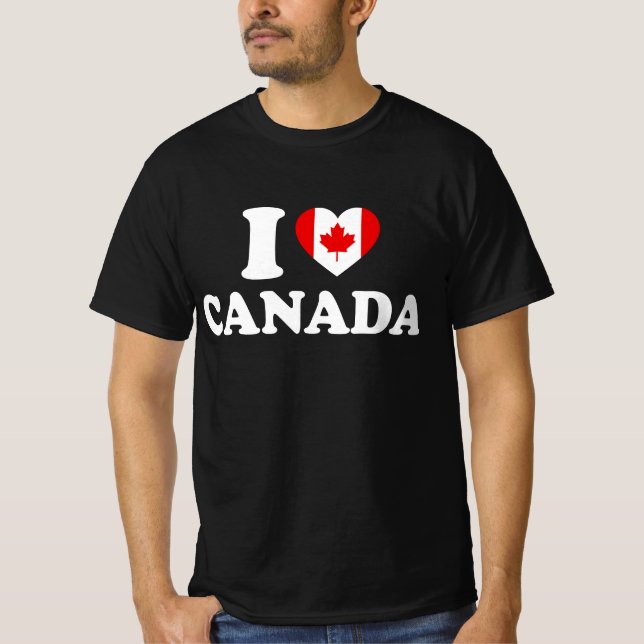 T-shirt I Love Canada - Fier Canadien (Devant)
