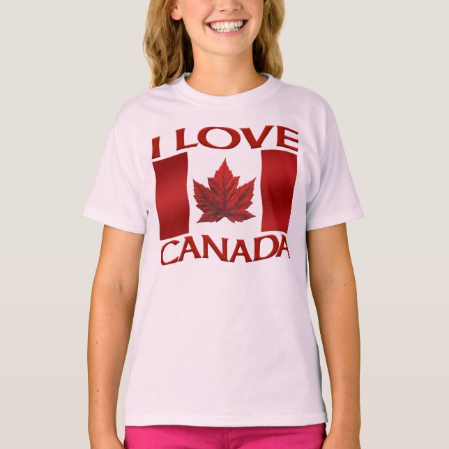 T-shirt I Love Canada Jersey Canada Souvenir Sports Shirt (Devant)