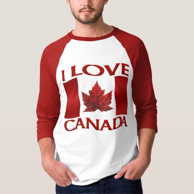 T-shirt I Love Canada Jersey Canada Souvenir Sports Shirt (Devant)