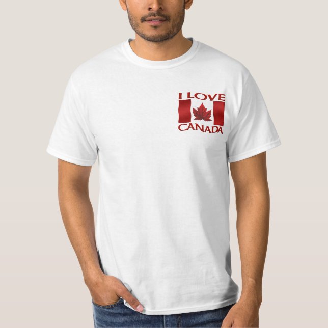 T-shirt I Love Canada Souvenir Chemise Homme Canad (Devant)