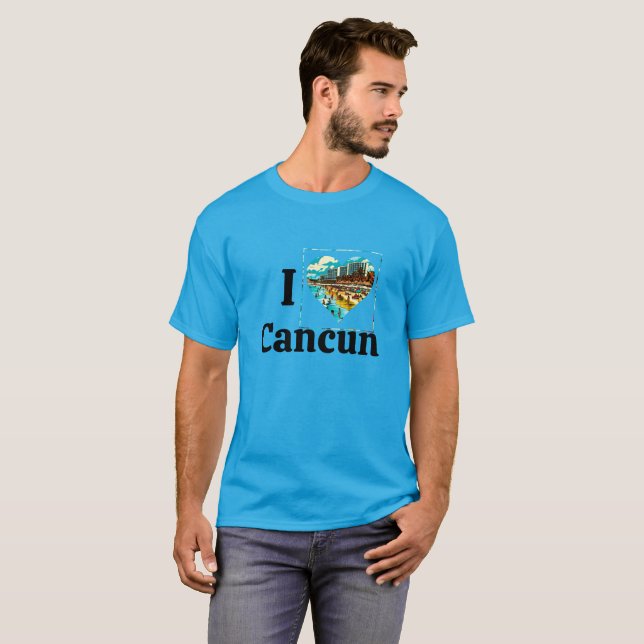 T-shirt I Love Cancun, Mexique (Devant entier)