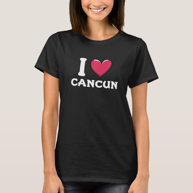 T-shirt I Love Cancun Mexique 2 (Devant)