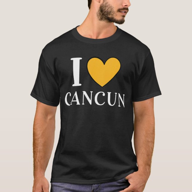 T-shirt I Love Cancun Mexique Vacances 8 (Devant)