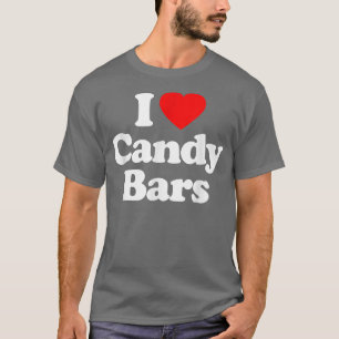 T-shirt I Love Candy Bars Heart Funny