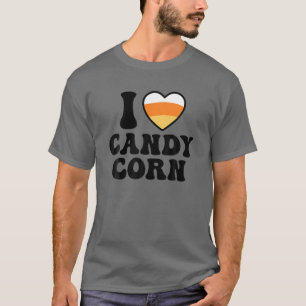 T-shirt I Love Candy Corn Heart Funny Kids Adultes Super H