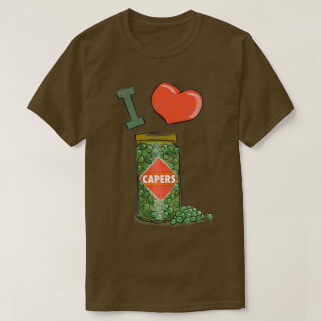 T-shirt I Love Capers  (Design devant)