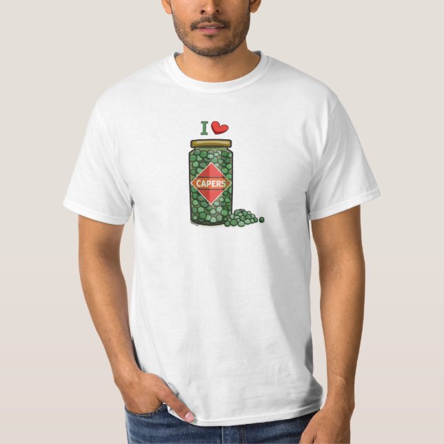 T-shirt I Love Capers (Devant)