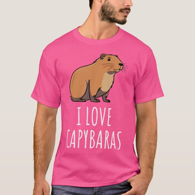 T-shirt I Love Capybaras (Devant)