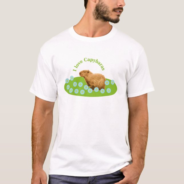 T-shirt I love Capybaras (Devant)