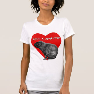 T-shirt I Love Capybaras Tee de base femmes Capybaras