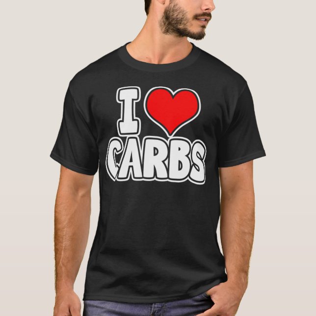 T-shirt I Love Carbs (Devant)