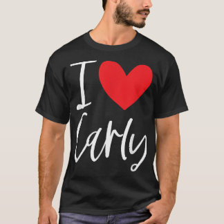 T-shirt I Love Carly Nom Personnalisé Fille Femme BFF Frie