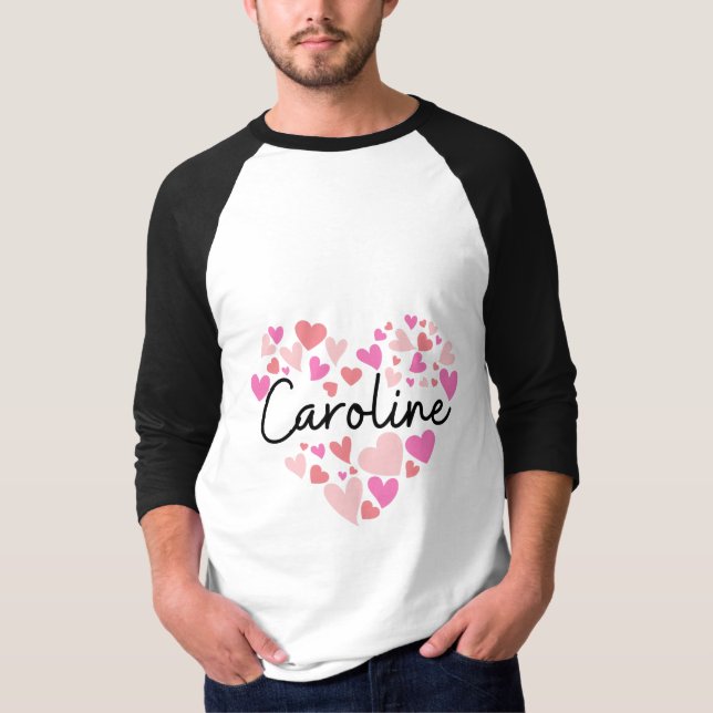 T-shirt I love Caroline (Devant)