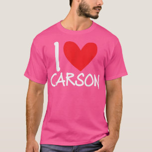 T-shirt I Love Carson Nom Hommes Personnalisés Guy BFF Ami