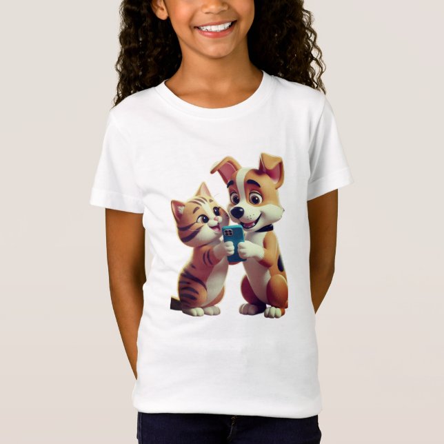 T-Shirt I love cat (Devant)