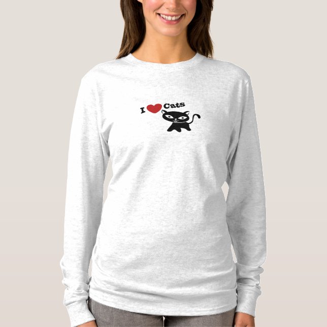 T-shirt I Love Cat (Devant)