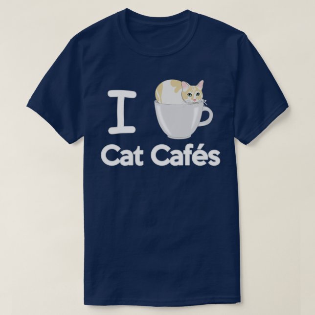 T-shirt I Love Cat Cafs (Design devant)