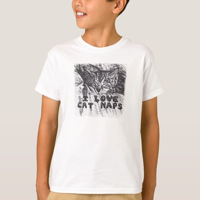 T-shirt I Love Cat Naps, chat dort (Devant)